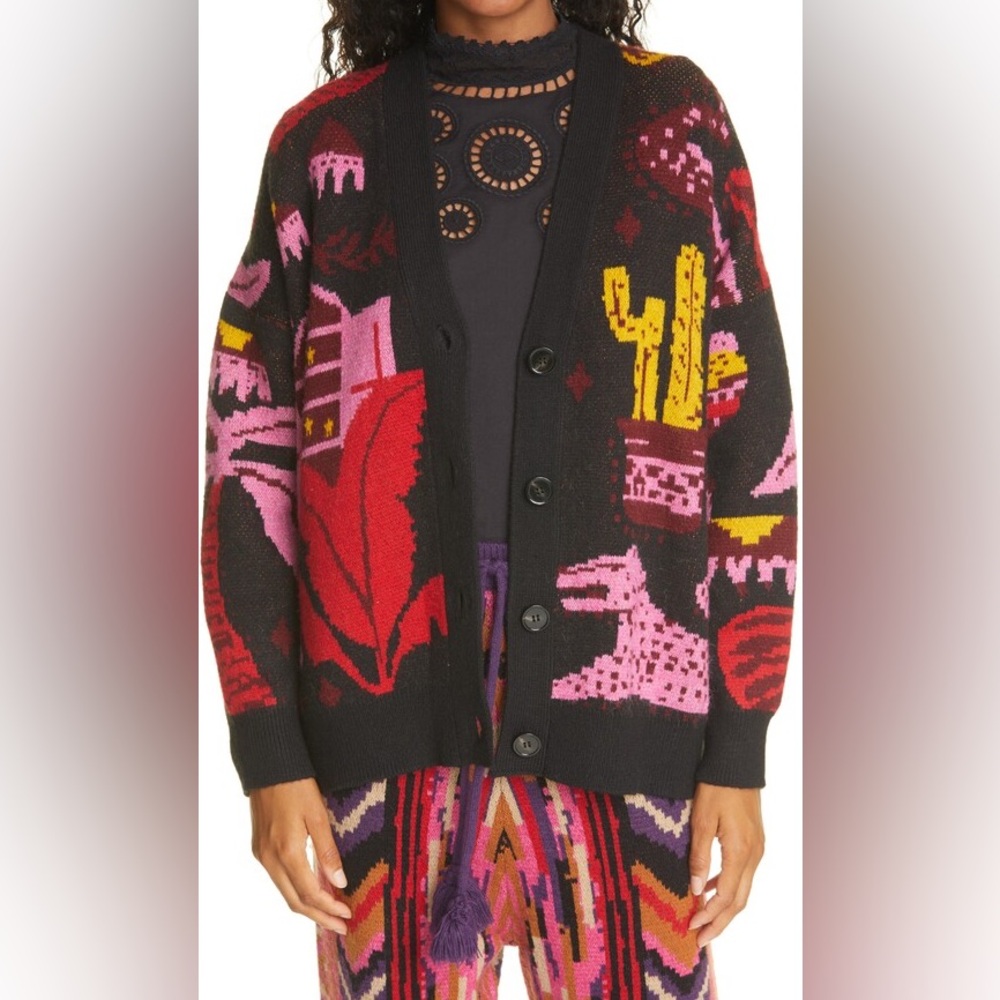 FARM Rio Multicolor Cardigan Sweater - Picture 2 of 5